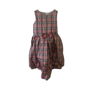 NWT Ellie Girls Red And Black Plaid Fit And Flare Dress - 14